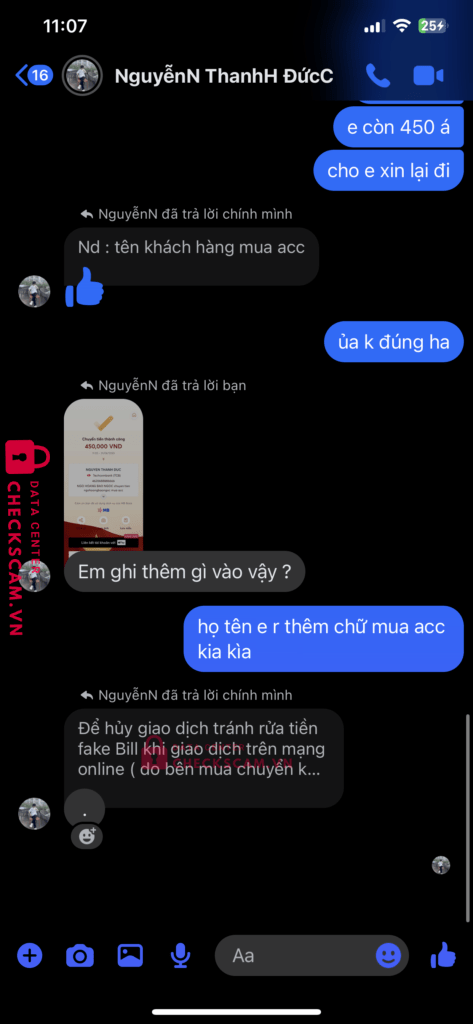 4620688886666 NGUYEN THANH DUC Techcombank bị cảnh báo lừa đảo scam