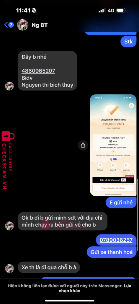 4860965207 Nguyen Thi Bich Thuy BIDV bị cảnh báo lừa đảo scam