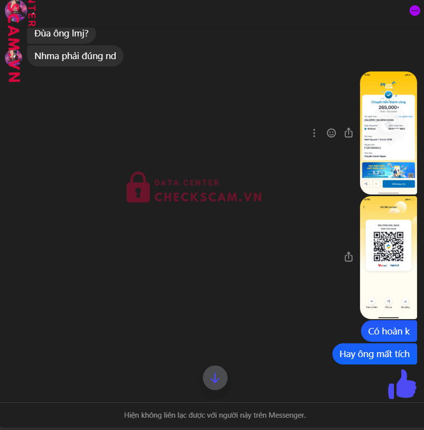 0328297904 Sa Minh Khai Zalo Pay bị cảnh báo lừa đảo scam