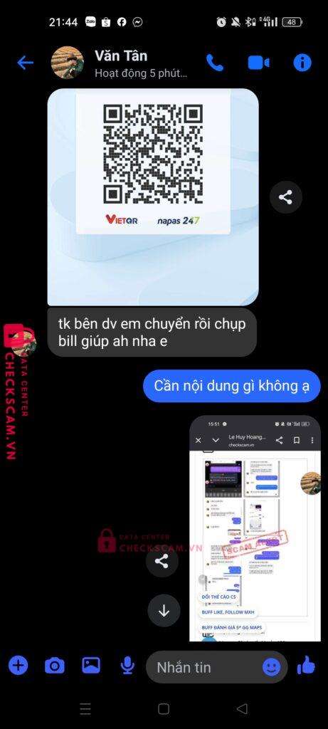 04527821355555 Le Huy Hoang MB bị cảnh báo lừa đảo scam