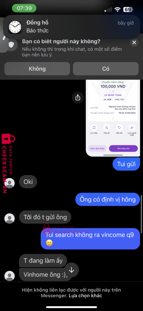 14957351 Le Quoc Toan ACB bị cảnh báo lừa đảo scam