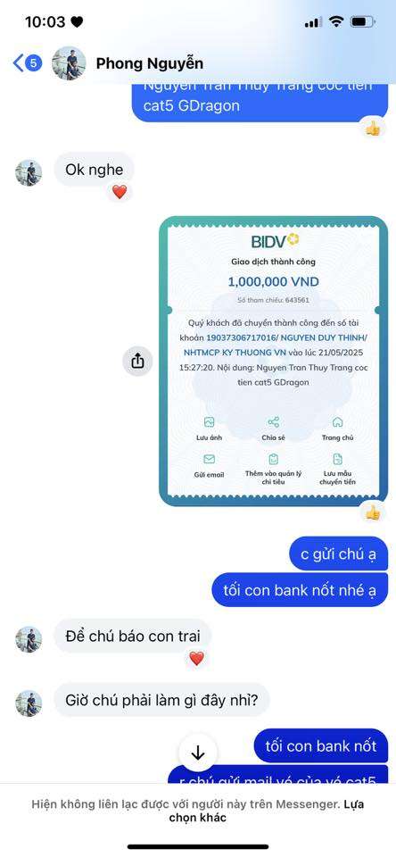 19037306717016 Nguyen Duy Thinh Techcombank bị cảnh báo lừa đảo scam