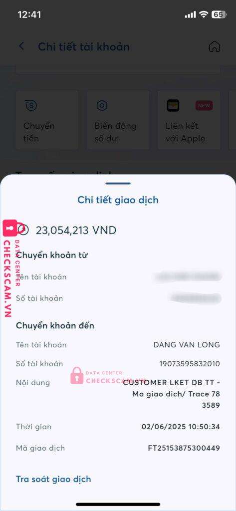 19073595832010 Dang Van Long Techcombank bị cảnh báo lừa đảo scam