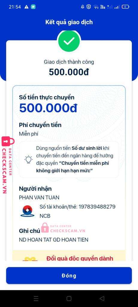 197839488279 Phan Van Tuan NCB bị cảnh báo lừa đảo scam