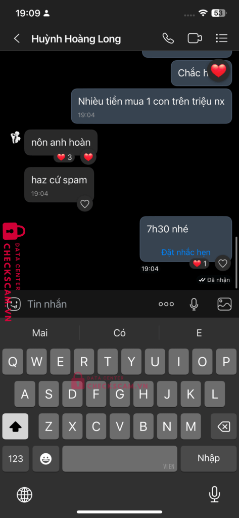 66096639969999 Huynh Hoang Long MB bị cảnh báo lừa đảo scam