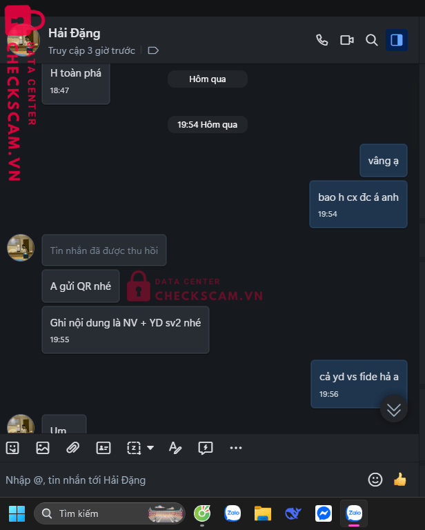 99MM23310M72862678 Nguyen Hai Dang BV BANK bị cảnh báo lừa đảo scam