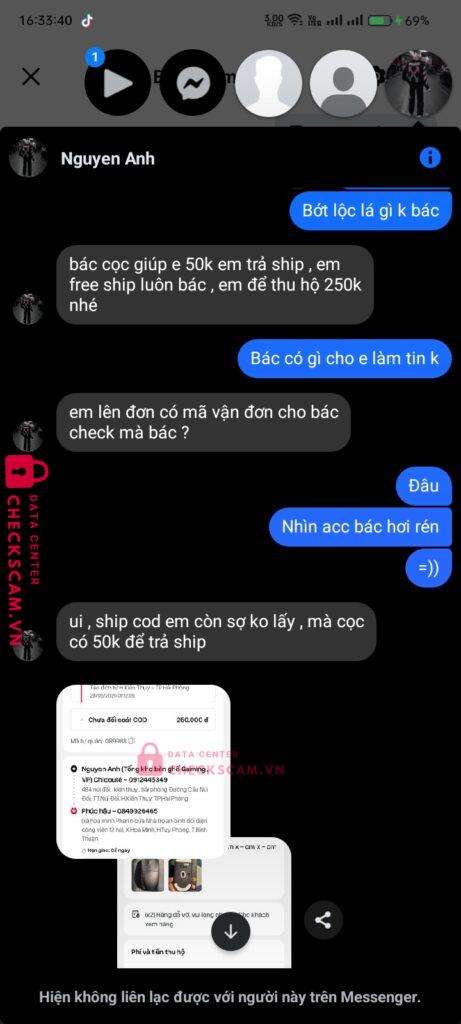 99MM24021M70613403 Nguyen Chi Anh BV BANK bị cảnh báo lừa đảo scam