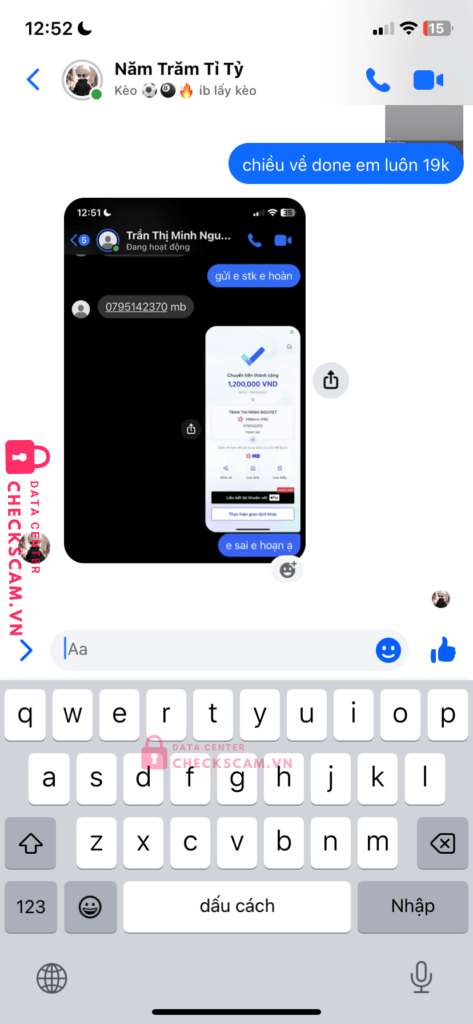 500783 NGUYEN THI TUAN HUNG MB bị cảnh báo lừa đảo scam