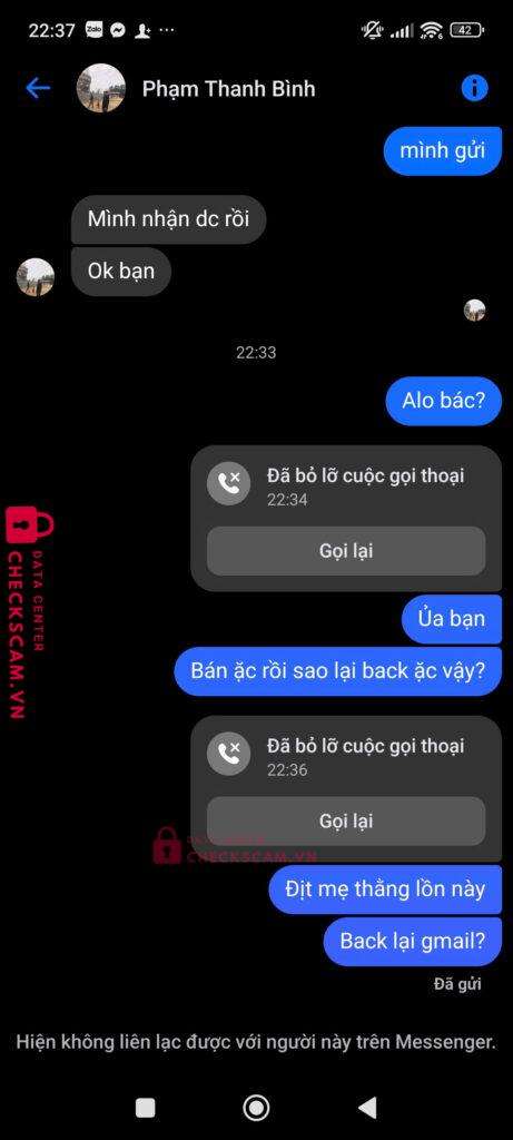 5050502912 PHAM THANH BINH BIDV bị cảnh báo lừa đảo scam
