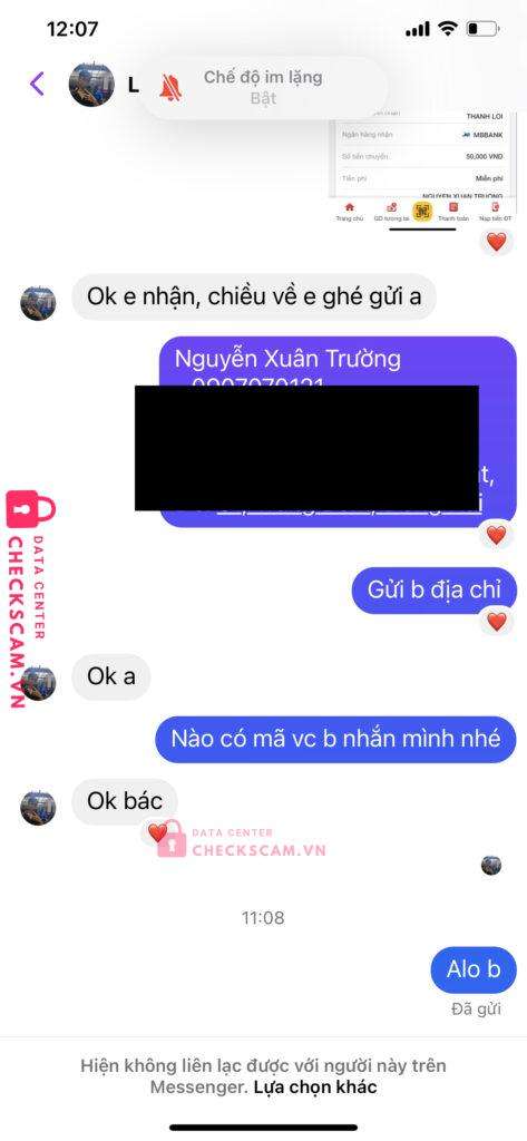5329032006 Banh Phuoc Thanh Loi MB bị cảnh báo lừa đảo scam