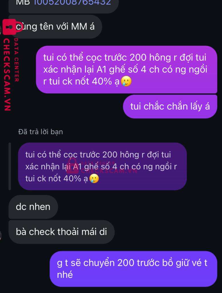 5600111118006 PHAM MINH NGUYET MB bị cảnh báo lừa đảo scam