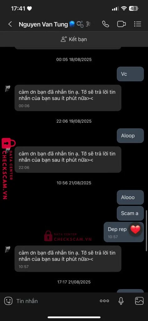 580682 Nguyen Van Tung MB bị cảnh báo lừa đảo scam