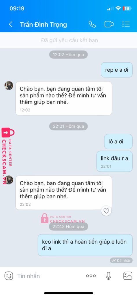 5811657352 TRAN DINH TRONG BIDV bị cảnh báo lừa đảo scam