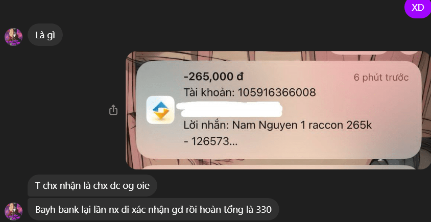 0328297904 Sa Minh Khai Zalo Pay bị cảnh báo lừa đảo scam