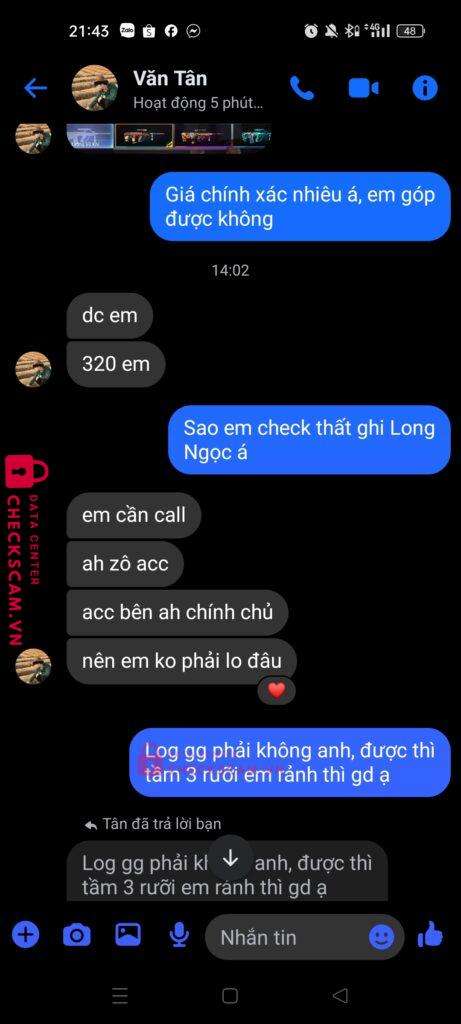 04527821355555 Le Huy Hoang MB bị cảnh báo lừa đảo scam