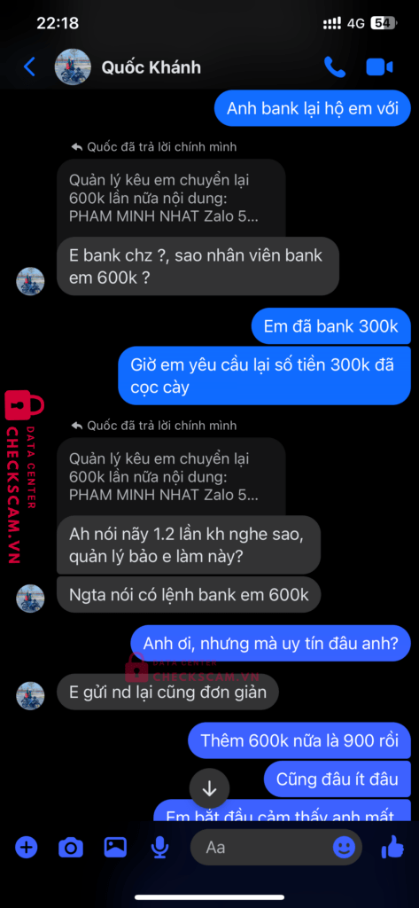 089613468888 Pham Van Luan MB bị cảnh báo lừa đảo scam