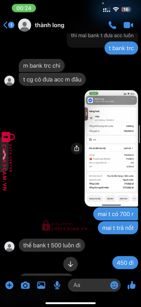 1360000000207 Nguyen Thanh Long MB bị cảnh báo lừa đảo scam