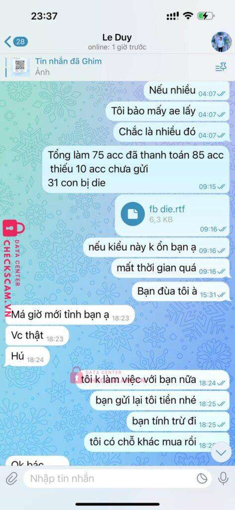 32222222244 Le Duy MB bị cảnh báo lừa đảo scam