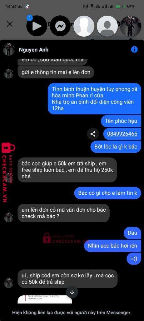 99MM24021M70613403 Nguyen Chi Anh BV BANK bị cảnh báo lừa đảo scam