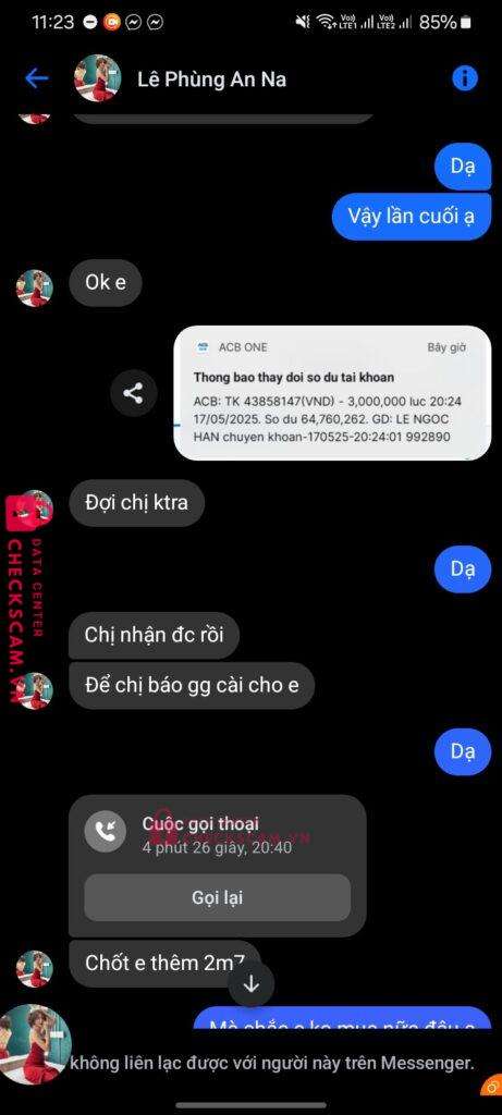 6183683888 Nguyen Phuong Thao Techcombank bị cảnh báo lừa đảo scam