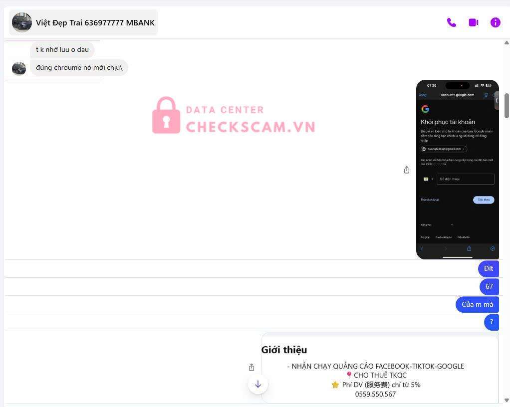 636977777 VO ANH VIET MB bị cảnh báo lừa đảo scam