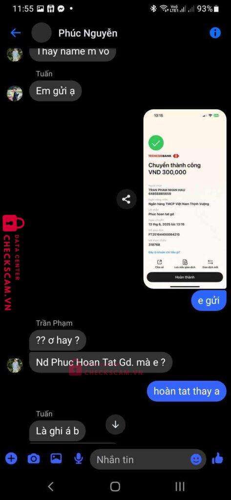 64856885659 TRAN PHAM NHAN HAU VPBANK bị cảnh báo lừa đảo scam