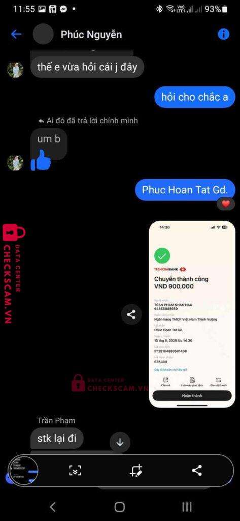 64856885659 TRAN PHAM NHAN HAU VPBANK bị cảnh báo lừa đảo scam