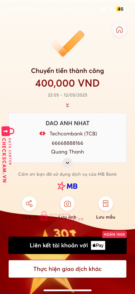66668888166 Dao Anh Nhat Techcombank bị cảnh báo lừa đảo scam