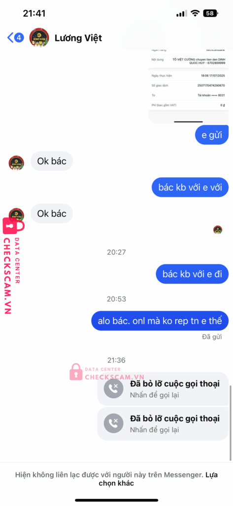 6702899999 Dinh Quoc Huy Techcombank bị cảnh báo lừa đảo scam