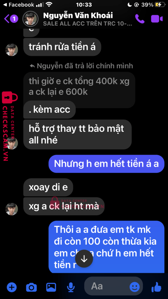 67686888888888 Phan Tien Dat MB bị cảnh báo lừa đảo scam