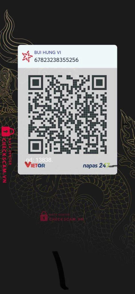 67823238355256 BUI HUNG VI MB bị cảnh báo lừa đảo scam