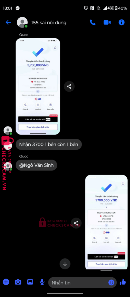 6784678784 NGUYEN HONG SON VP BANK bị cảnh báo lừa đảo scam
