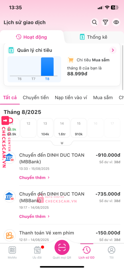 68141202383 Dinh Bien Kieu Oanh TP BANK bị cảnh báo lừa đảo scam