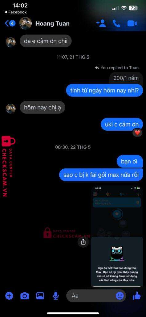 1051108206 Duong Hoang Tuan VCB bị cảnh báo lừa đảo scam