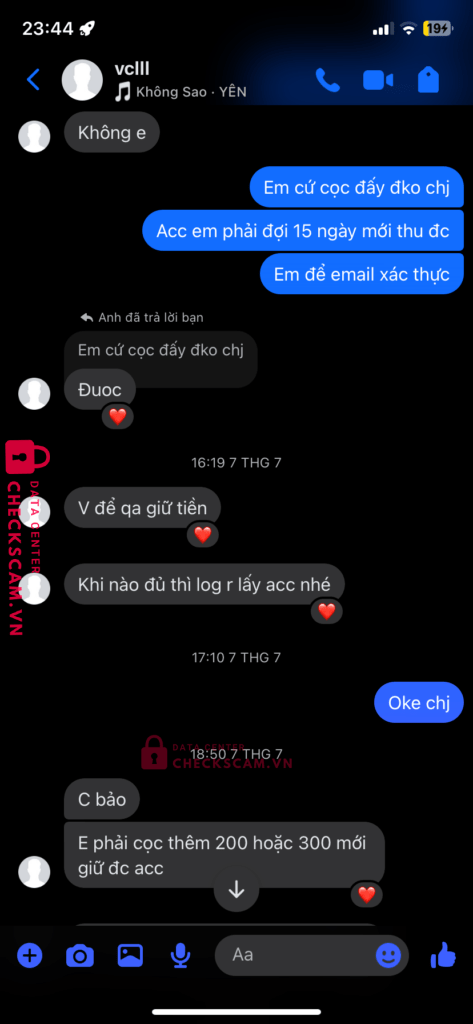 702210706 Luu Ngoc Anh MB bị cảnh báo lừa đảo scam