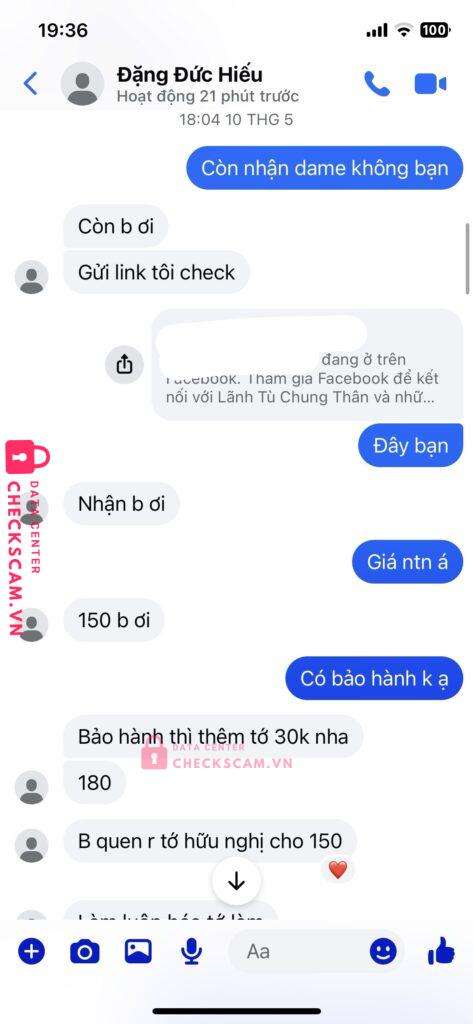709792 Dang Duc Hieu MB bị cảnh báo lừa đảo scam