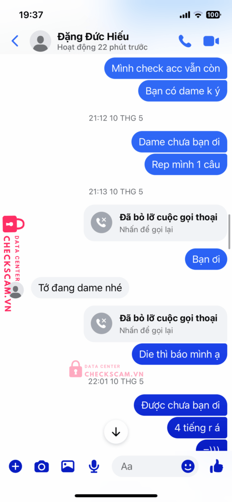 709792 Dang Duc Hieu MB bị cảnh báo lừa đảo scam