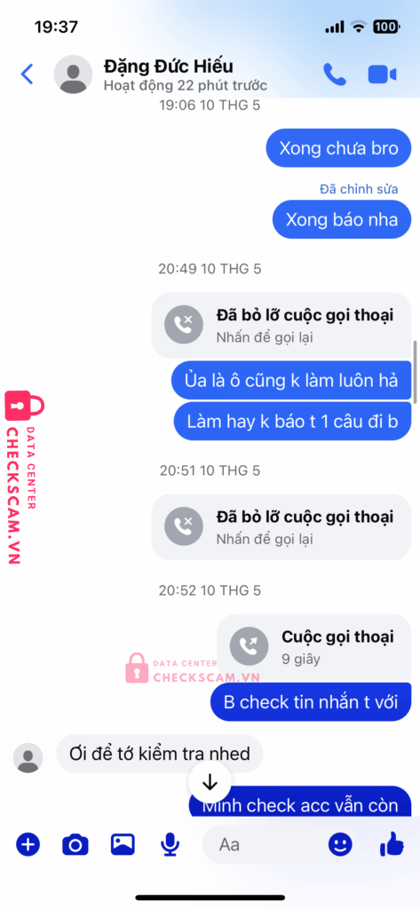 709792 Dang Duc Hieu MB bị cảnh báo lừa đảo scam