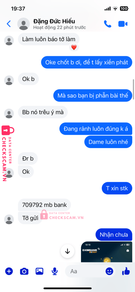709792 Dang Duc Hieu MB bị cảnh báo lừa đảo scam
