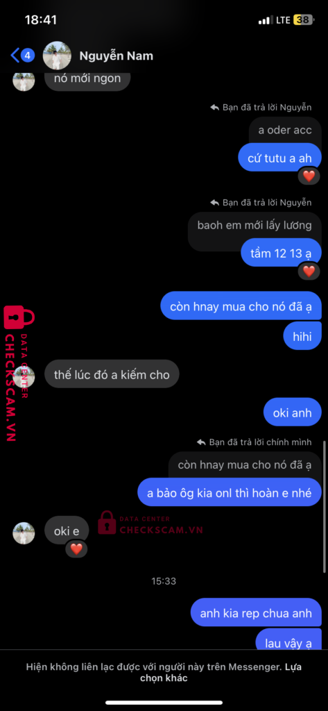 71045678999999 TRAN NHAT HUY MB bị cảnh báo lừa đảo scam