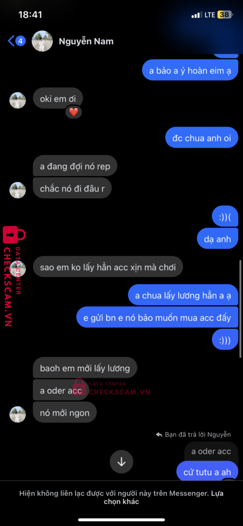 71045678999999 TRAN NHAT HUY MB bị cảnh báo lừa đảo scam