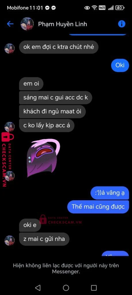 72472506796 PHAM THI HUYEN LINH TP BANK bị cảnh báo lừa đảo scam