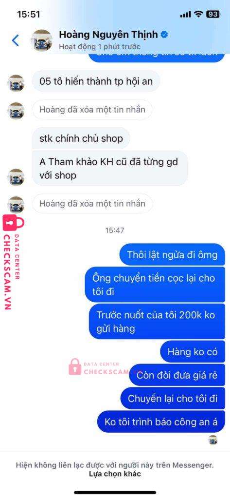 749000 HOANG NGUYEN THINH VIB bị cảnh báo lừa đảo scam