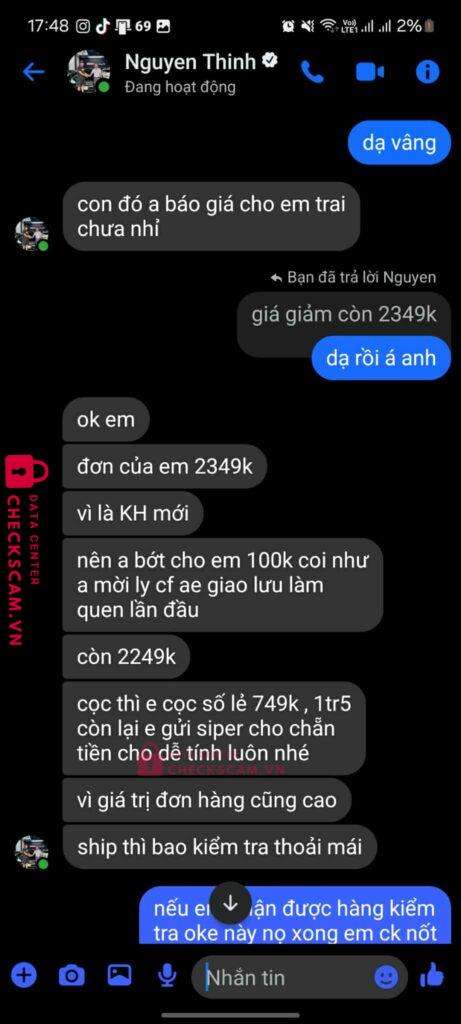 749000 HOANG NGUYEN THINH VIB bị cảnh báo lừa đảo scam