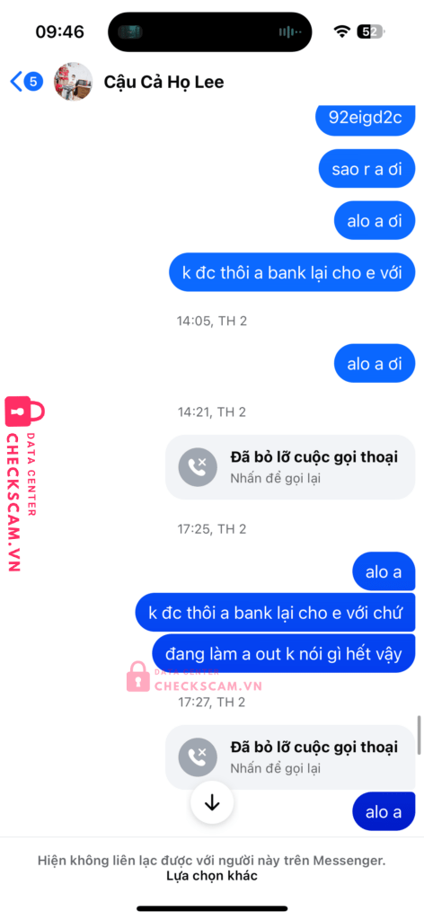 777766996868 Le Van Ha MB bị cảnh báo lừa đảo scam