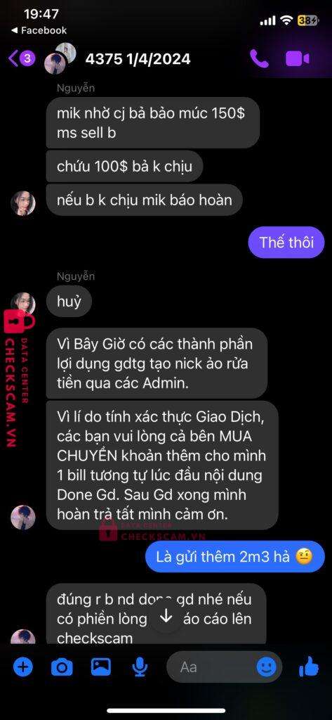 77779097777 HUYNH CHI TRUNG MB bị cảnh báo lừa đảo scam