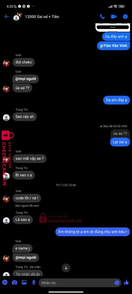 780016045788 NGUYEN MINH HIEU VP Bank bị cảnh báo lừa đảo scam