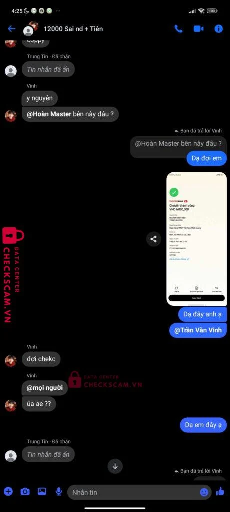 780016045788 NGUYEN MINH HIEU VP Bank bị cảnh báo lừa đảo scam