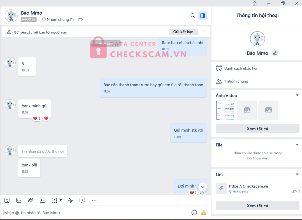 79120912092000 Trinh Quoc Bao Techcombank bị cảnh báo lừa đảo scam