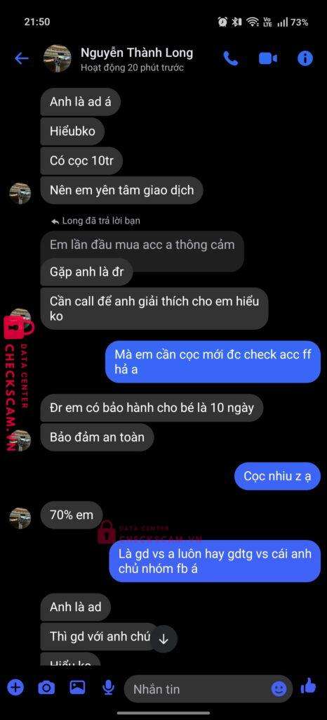 79207979797999 TRAN HUU ANH KHOA MB bị cảnh báo lừa đảo scam